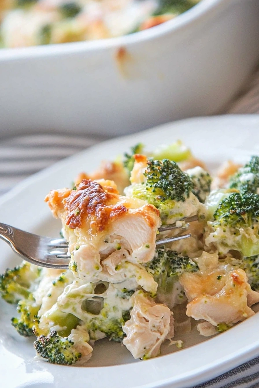 Creamy Chicken Alfredo Bake with Broccoli