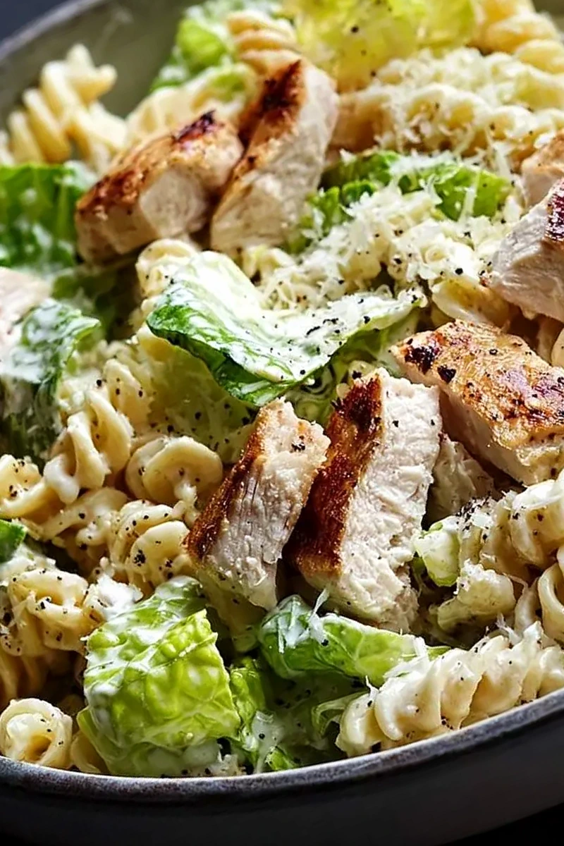 Classic Chicken Caesar Pasta Salad