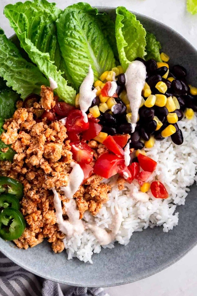 Ground Chicken Burrito Bowls Recipe