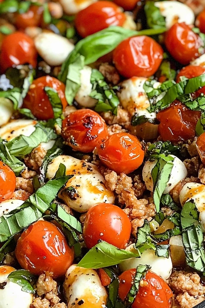 Ground Chicken Caprese