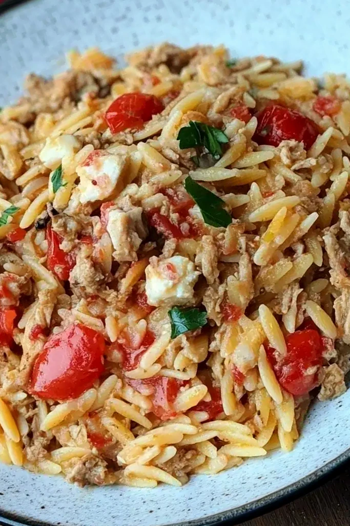 Ground Turkey Orzo Skillet