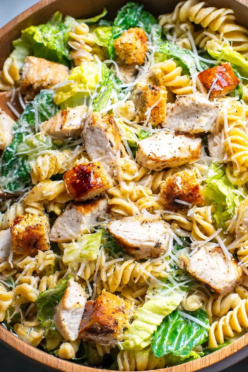 Creamy Chicken Caesar Pasta Salad