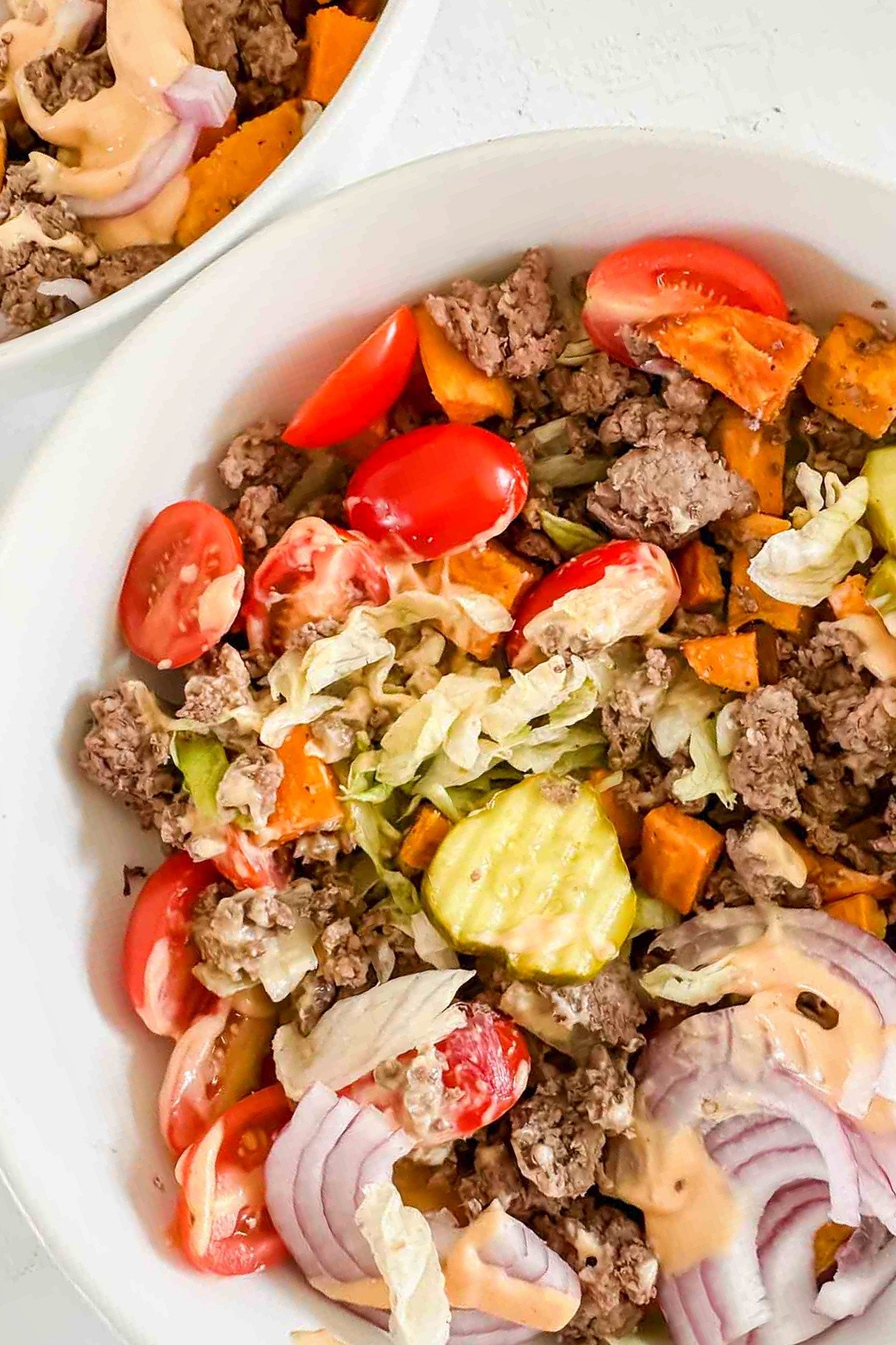 Sweet Potato Burger Bowl