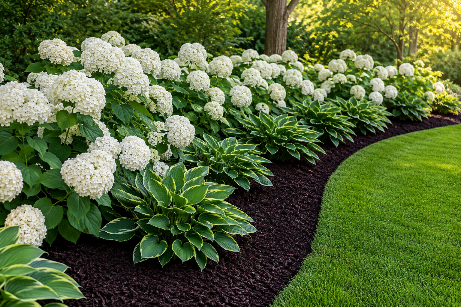 Classic Mulched Flower Beds