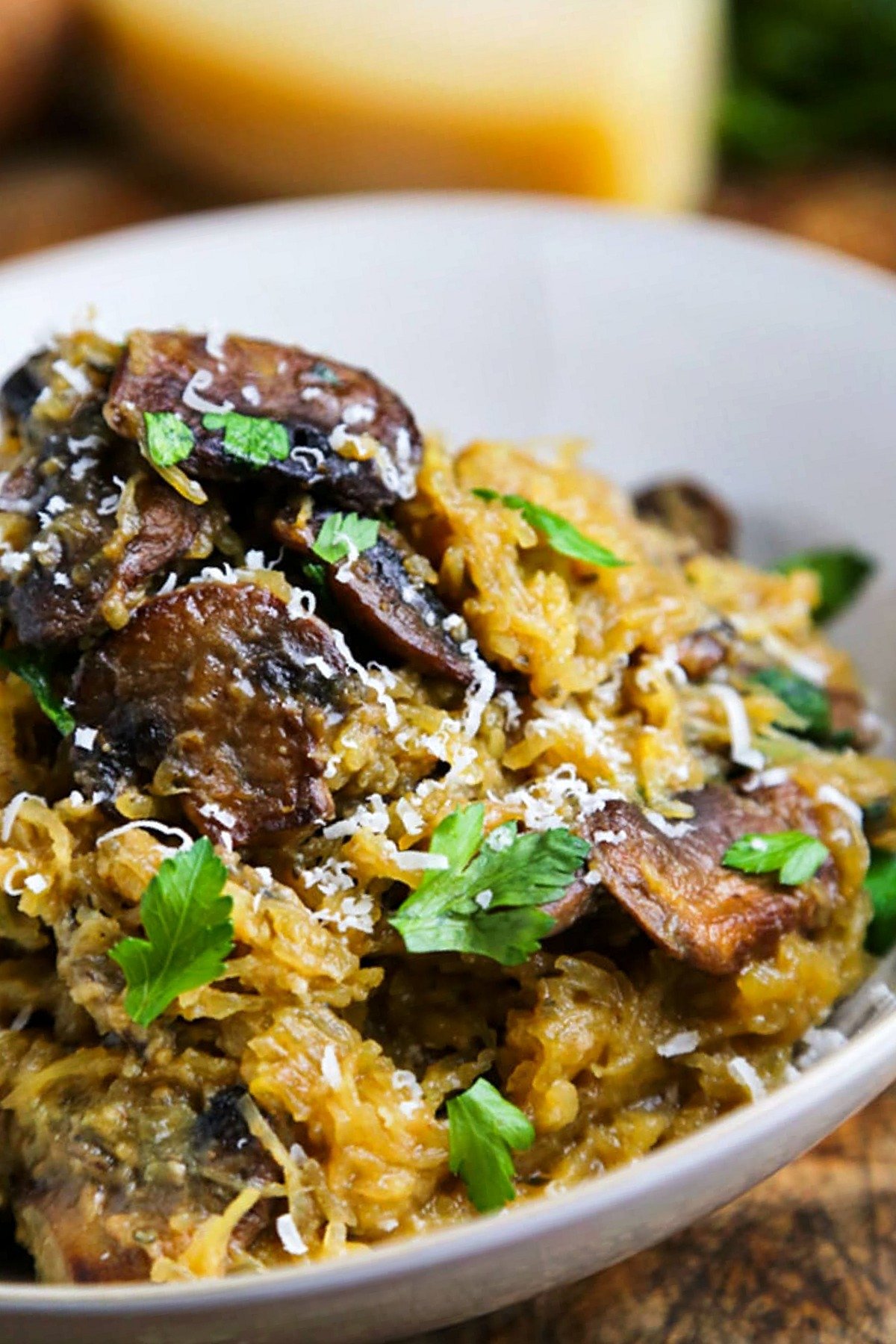 Savory Spaghetti Squash with Mushrooms
